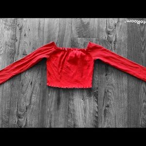 Off the shoulder long sleeve